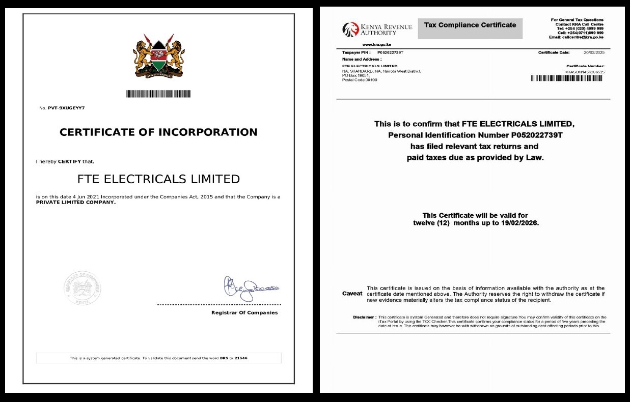 Certificate of Incorporation